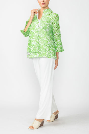 Green One-Button Jacket